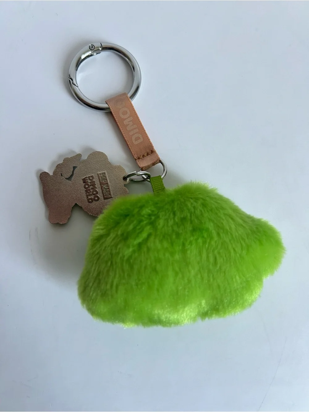 Kids Green Plush Keychain Bag Charm with Cute Character